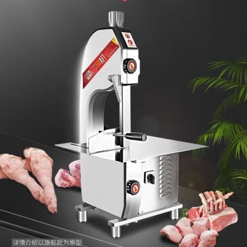 Desktop Electric Slicer Saw Bone Machine Meat Slicer Stainless Steel Tick Mark Aluminum Alloy Body High Power Preservative