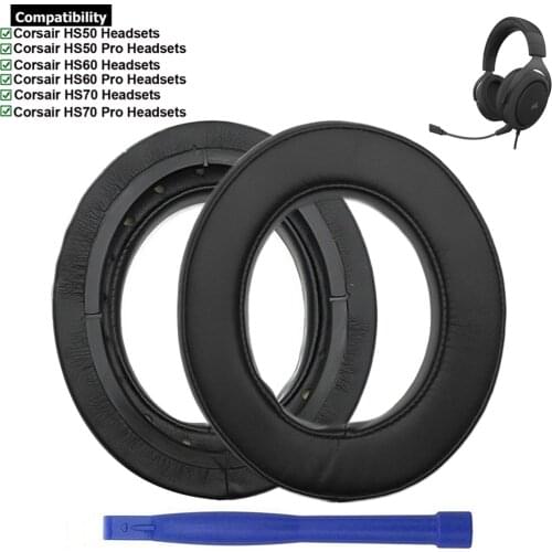 Upgrade Quality Replacement Earpads Ear Pads Cushions Cups Cover Repair Parts For Corsair HS50 HS60 HS70 Pro Headphones Headsets