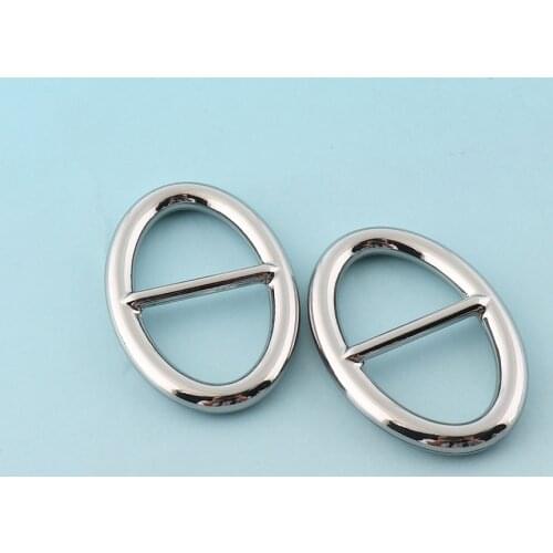 Oval buckles 16mm Nickle Plated Strap Slider Fastener Bag Hardware sewing accessory Adjuster Buckles Mini Release Belt Buckles