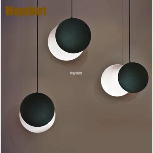 Nordic Rotatable Acrylic Moon Pendent Light Modern Living Room Decor Kitchen Bedroom Led Hanging Lamp Dining Room Light Fixture