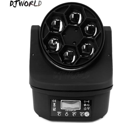 DJworld LED Beam Wash Bees Eyes 6x15W rgbw Moving Head Light Stage Light Effect Equipment Lighting DJ Disco Party Music lights