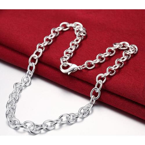 Factory direct 100% 925 sterling silver necklace for woman men fashion charm 18 inches chain luxury jewelry party wdding gift