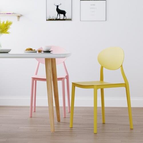 Nordic Chair Restaurant Family Dining Chair Modern Simple Adult Stool Plastic Back Dressing Table Net Red Make Up Chair