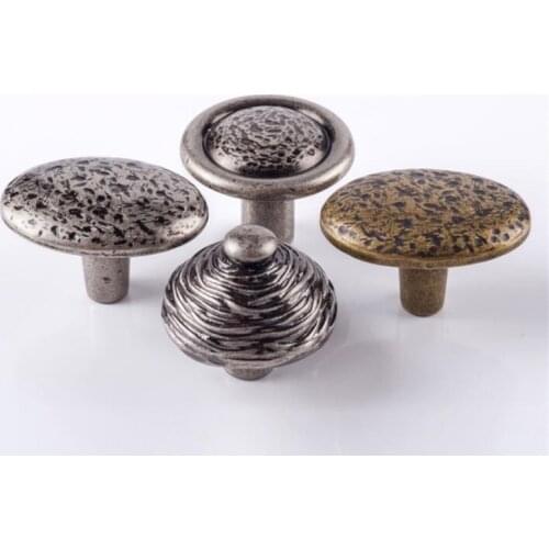 New Retro Flower Shaped Handle Single Hole Silver Drawer Wardrobe Shoe Cupboard Door Knob Handles Furniture Diy Pulls