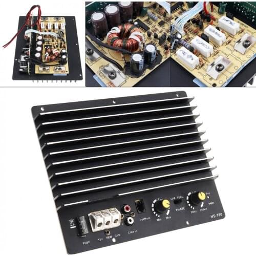 Black Durable 1000w 12V Powerful Bass Subwoofer Car Audio High Power Amplifier Board for Car Audio / Low Sound Speaker