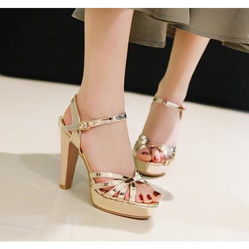 Platform Woman Sandals Luxury Party Wedding Shoes Sexy High Heels Sandals Stilettos Fetish Womens Summer Shoes Gold Silver Pink