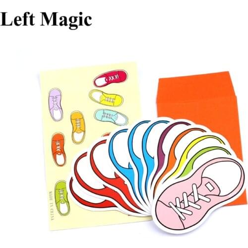 1set Magic prediction shoes prophecy shoes Magic Tricks Accessories illusion close up street magie E3094