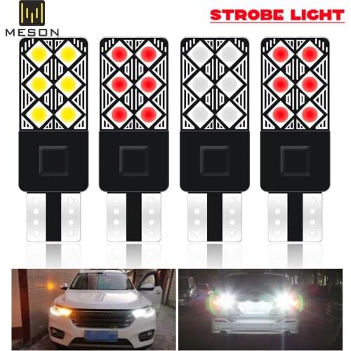 1Pcs Canbus Flash Strobe W5W T10 LED 3030 12SMD Car Parking light Wedge Clearance Lights No Error 12V Reading light