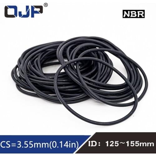 1PCS/lot Rubber Ring NBR Sealing O-Ring Nitrile CS3.55mm ID 125/132/155 mm Seal Oil resistance Wear Gasket Washer
