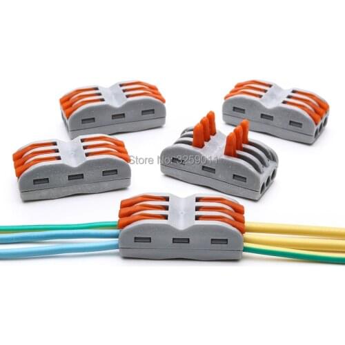 1PCS suyep Compact Splicing Wire Connector 28-12 AWG SPL-3 222-413 Electrical crimp Wiring Terminals Household wire Connector