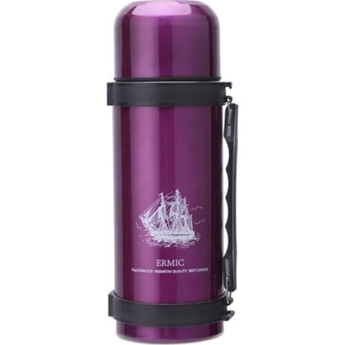 1000ml Vacuum Flasks Thermos Cup High Quality Stainless Steel Thermal Vacuum Cups Large Capacity Outdoor Travel Portable 60MX