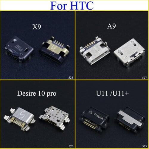 2pcs For HTC Desire 10 pro Micro USB jack tail,Mini Micro Usb Connector v8 port charging socket for HTC U11/U11+/U-3w A9 x9