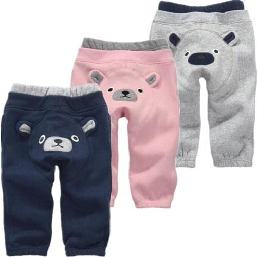 2017 Autumn Baby Pants Cotton Girl Pants Cartoon knitted Toddler Girl Leggings Elastic Waist Busha PP Pant Trousers Baby Clothes