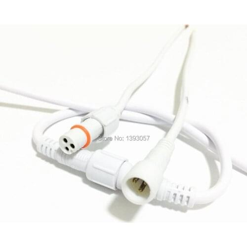 5-10pcs 3Core 3 Pin Waterproof Connector Cable 3x0.3mm White Black Male and Female Plug IP68 LED Connector