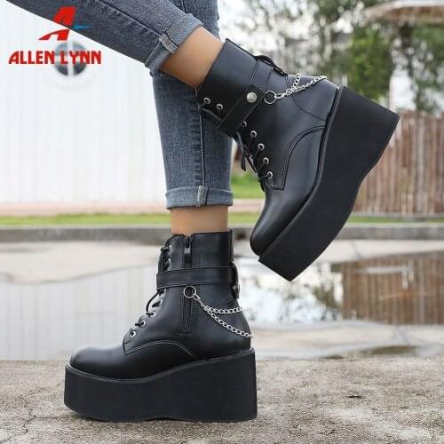 ALLEN·LYNN Women's Wedge Ankle Boots