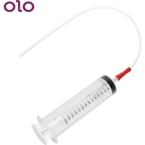 OLO Anal Plug Enemator Butt Plug Enema Anal Pump Cleaning Large Syringe Vaginal Cleaner Erotic Toys Sex Toys for Men Women Gay