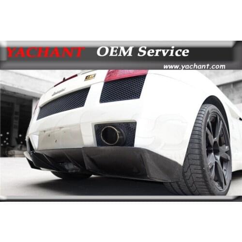 Car-Styling Carbon Fiber Rear Bumper Diffuser Fit For 2003-2007 Gallardo DM Style Rear Diffuser