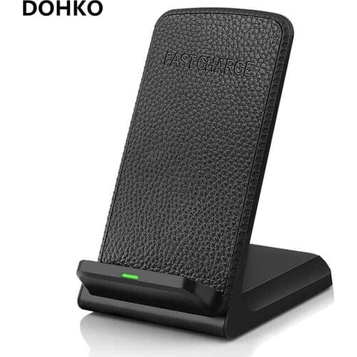 Qi Wireless Charger For iPhone X Xr Xs Xs MAX 8 8 Plus 10W Fast Wireless Charging Dock Stand For Samsung S9 Note 8 S8 S9 Plus