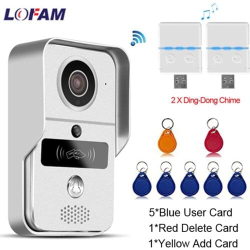 LOFAM Wireless IP Video Door Bell Phone Video Intercom WIFI Doorbell Camera POE Night Vision PIR Alarm Unlock Door Two-Way Audio