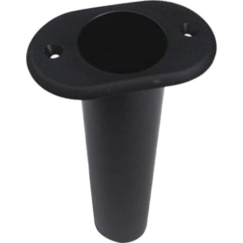 Black Plastic Fishing Rod Holder Flush Mount Boat Yacht Pole Stand 90 Degree