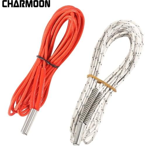 3D Printers Parts Heating tube 6*20mm 12V 24V Ceramic Cartridge Heater 1M/2M/1.5M 3D printer part For V6 J-head Extruder