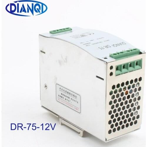 DIANQI Din rail power supply 75w 12V power suply 12v 75w ac dc converter dr-75-12 good quality