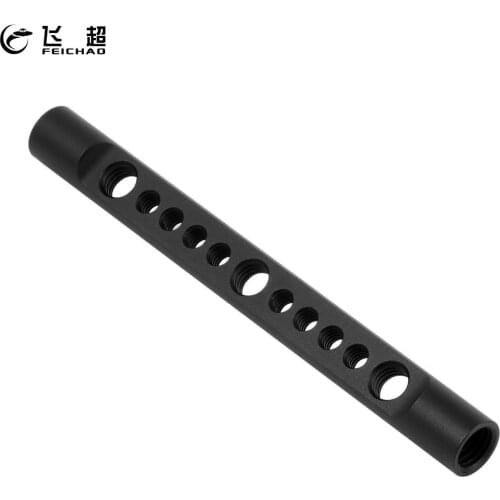 DSLR Camera Rig 15mm Cheese Rod Bracket 1/4" 3/8" Screw Holes Shoulder Rods System Rail Aluminum Alloy Light Weight Length 150mm
