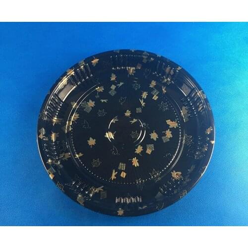 Round Sushi Food Tray Takeout Sushi Food Box With Lid Plastic Fruit Sashimi Platter Box Big Capacity Salad Food Box SN2785