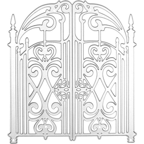 Gate Door Metal Cutting Dies Stencil Scrapbooking DIY Album Stamp Paper Emboss