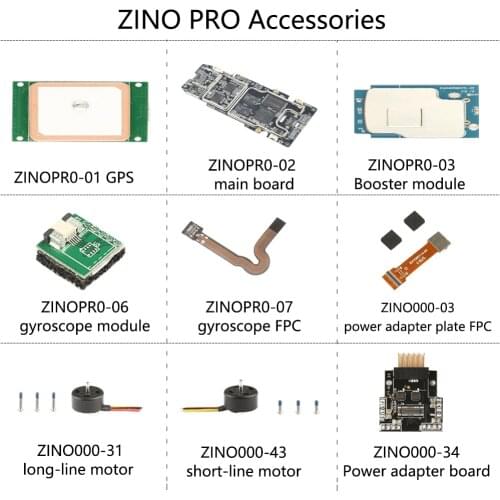 Original Hubsan ZINO PRO main board Booster module FPC gyroscope module Wifi antenna short-line motor GPS Accessories
