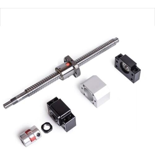 Ball screw set: 2505 ballscrew 1000mm any length with BK20BF20 end machined + nut SFU2505+ nut housingDSG25H + supporter