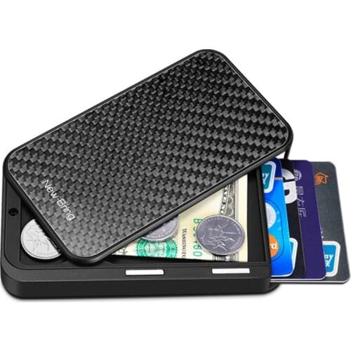 New RFID Card Holder Women Men Purse Carbon Fiber Minimalist Rfid Wallet for Credit Cards Bank Business ID Bank Card Holder Case