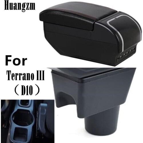 For Nissan Terrano 3 armrest box universal car BRV center console caja modification accessories double raised with USB