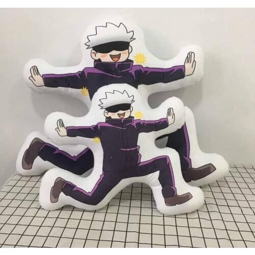 Anime Jujutsu Kaisen Gojo Satoru Humanoid Plush Pillow Doll Cushion Sofa Cushion 45cm 70cm