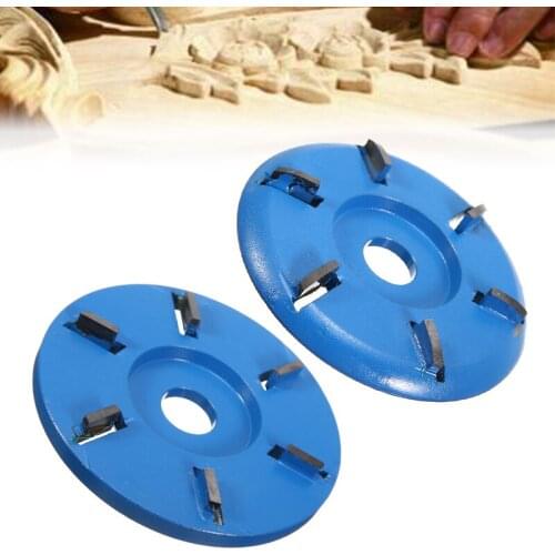 Wood Carving Cutting Disc 90mm Blade Disc Cutter Pan For 16mm Aperture Angle Grinder Milling Cutter Tool Arc/Flat Teeth 6Teeth