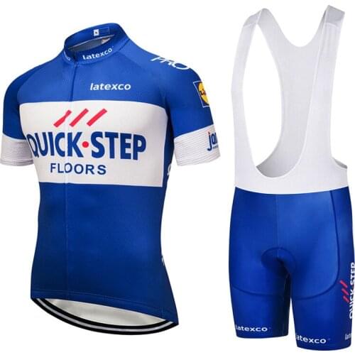 BLUE Quick Step Cycling team Jersey Clothing Bike Shots Men Bicycle wear summer pro Cycling Shirts 20D gel pad bike Bottoms