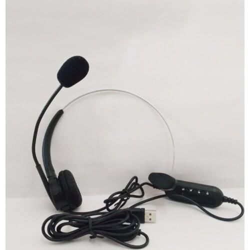 USB Earphone Headphones with Mic Call Center Computer Headset for PC Laptop Skype Chat Gaming