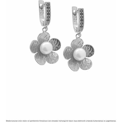 Silver Daisy Womens Earrings