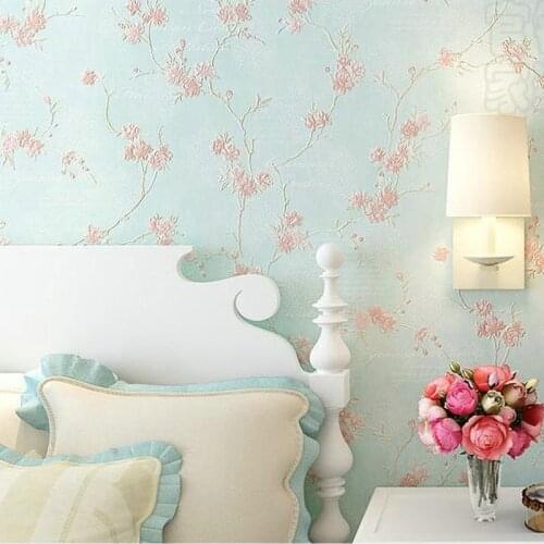 3d Non-woven Garden Flowers Warm Wallpaper Wallpaper for Walls Decor Embossed 3D Wall Paper Rolls for Bedroom Living Room Sofa