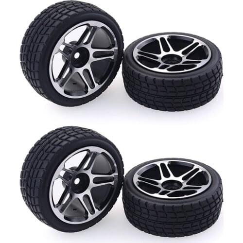 4Pcs 1/10 1/12 1/14 off Road Tires Alloy Aluminum Rims Hex 12mm for Redcat HSP HPI Hobbyking Traxxas VRX Wltoys 144001 RC Car