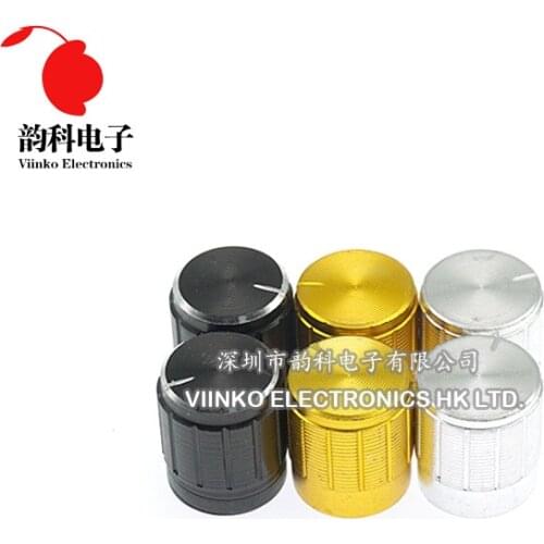 500pcs aluminum alloy 13*17mm 15*17mm potentiometer 13*17 15*17 knob rotation switch volume control knob black silvery