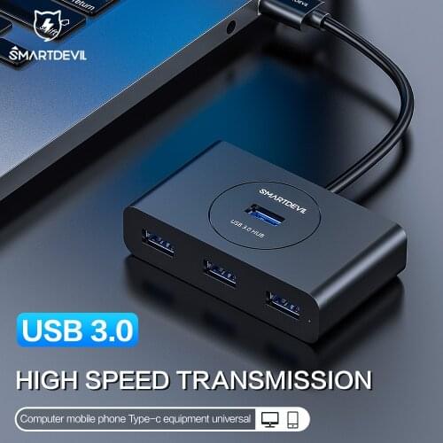 SmartDevil USB Hub USB 3.0 Splitter Adapter 4 Ports HUB Adapter For PC Computer Accessories High Speed Hard Drive Accessory