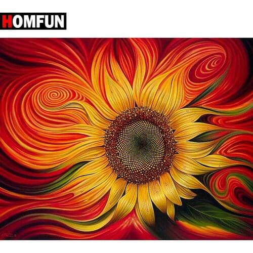 HOMFUN Full Square/Round Drill 5D DIY Diamond Painting "Sunflower flower" Embroidery Cross Stitch 3D Home Decor Gift A02135 BK01