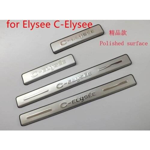 Car cover high quality stainless steel for 2014 -2018 Citroen Elysee C-Elysee Scuff Plate/Door Sill Car styling