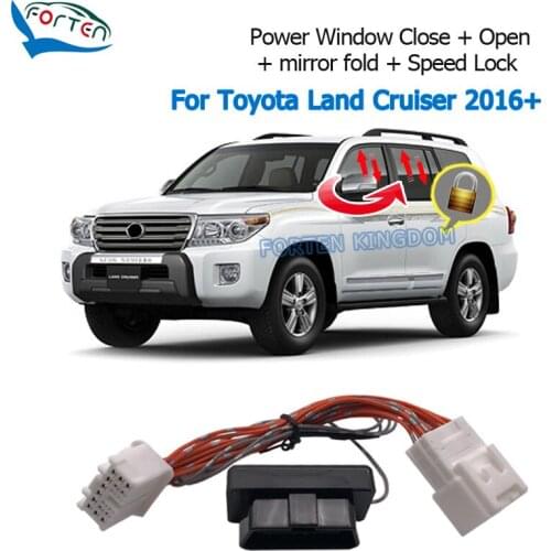 Forten Kingdom Car Auto OBD Speed Lock Unlock Device Window Closer +Open+Mirror Folder Kit For Toyota Land Cruiser 2016-2020