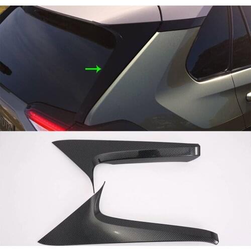 Car Accessories Exterior ABS Chrome Rear Window Side Triangle Corner Cover Trim For Toyota RAV4 2019 Adventure Car-styling
