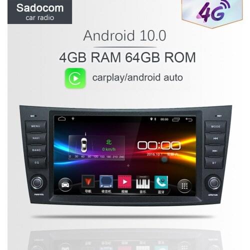 8" DSP Android 10.0 8 Core 4GB RAM 64GB 4G LTE Car DVD Player GPS Map RDS Radio car radio For Benz W211 W463 W219 W209 2004-2011