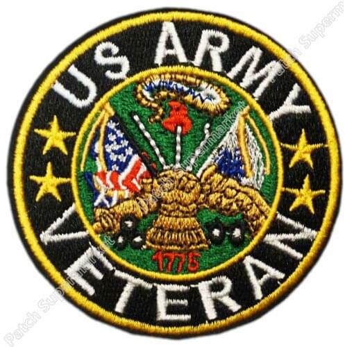 3" US NAVY VETERAN Military Veteran Biker Vest BADGE MILITARY IRON ON PATCH Iron On Patch rock retro applique