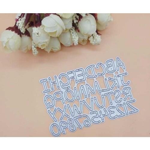 Alphabet Letter Number New Cutting Dies Scrapbooking 26 capital letters and numbers Dies Metal Stamps and die for Card Making