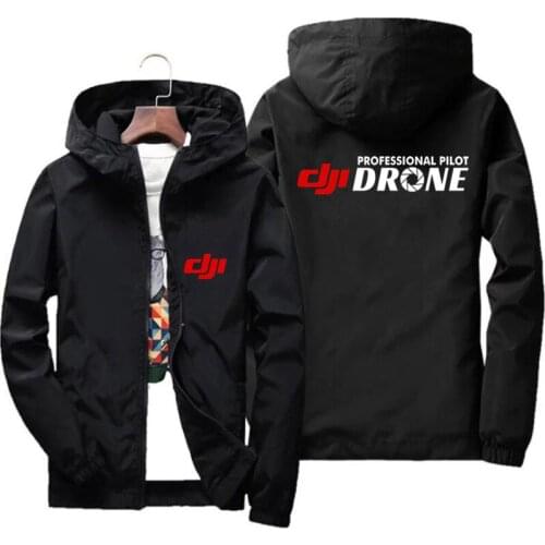 DJI Pilot Drone Winter DJI Phantom Mavic Mens Casual Spring Baseball Bomber Windbreaker Zipper Thin Hooded Cycling Coat Jacket